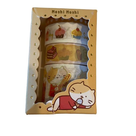 Moshi Moshi Cute Animal And Dessert Design Washi Tape. Multicolor. OS. Kidcore. - Picture 1 of 6